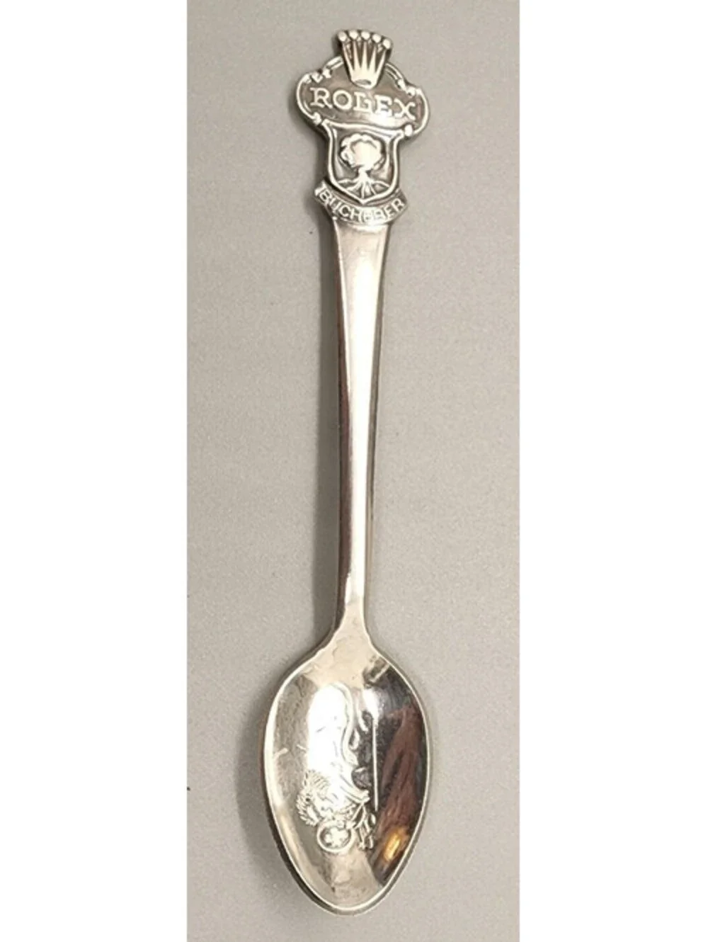 Vintage Rolex Bucherer of Switzerland Spoon (CB 69 M) w/ Lion, 4 1/4 inches